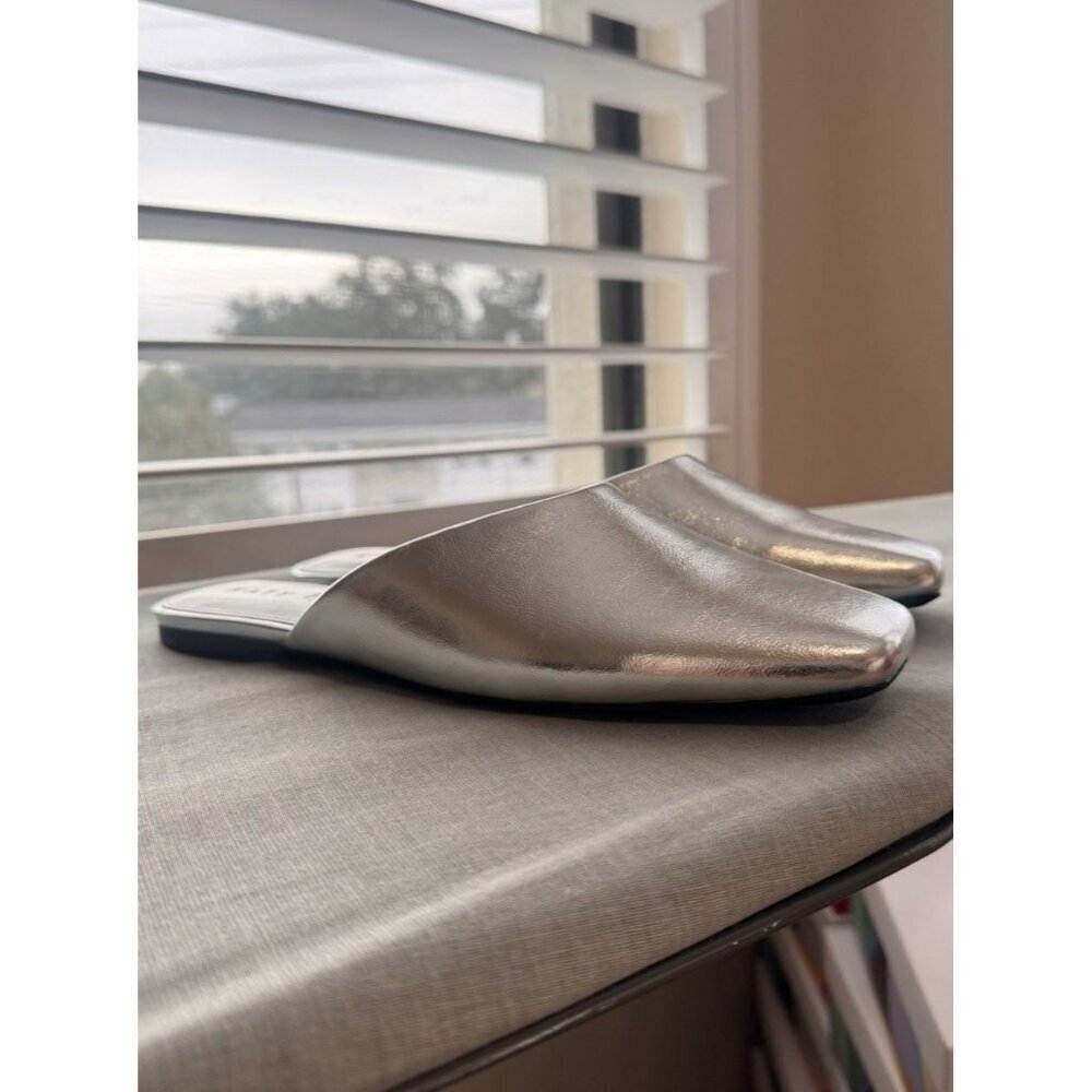 Katy Perry The Evie Mule Women’s Silver Size 8.5 Metallic Softy Nappa
